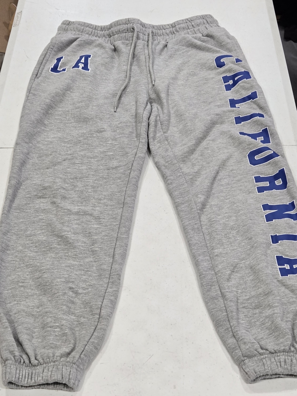Kids Grey 'California' Graphic Joggers with Blue Lettering